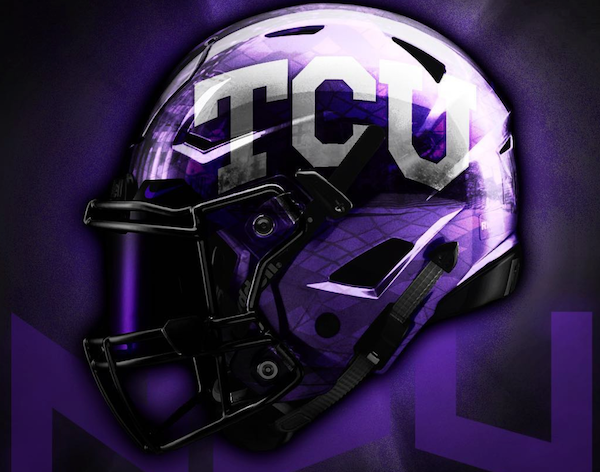 tcu purple chrome helmets