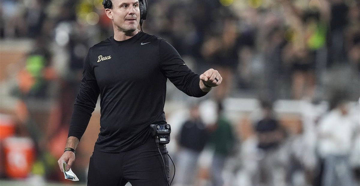 Wake Forest Football coach Jake Dickert previews Big Four matchup ...