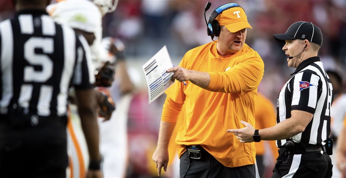 Heupel Talks Controversial Fair Catch Penalty In Vols' Loss At Bama