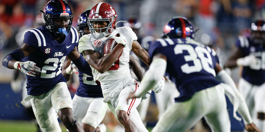 SEC on CBS intro, 9 Alabama @ 11 Ole Miss