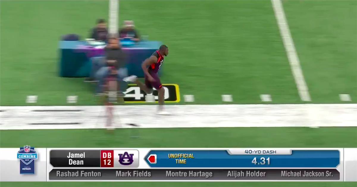 Jamel dean runs incredibly fast 40 yard dash at nfl combine