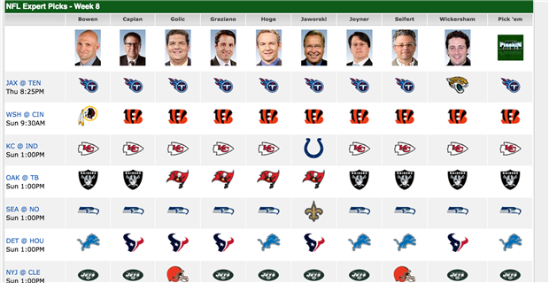 experts pick nfl week 1