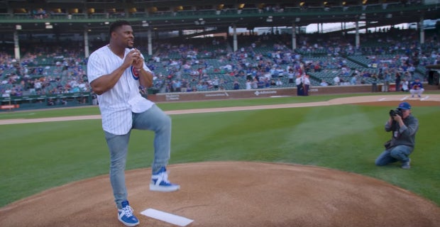 WATCH: Chicago Bears OL Teven Jenkins throws first pitch at Wrigley Field -  On Tap Sports Net