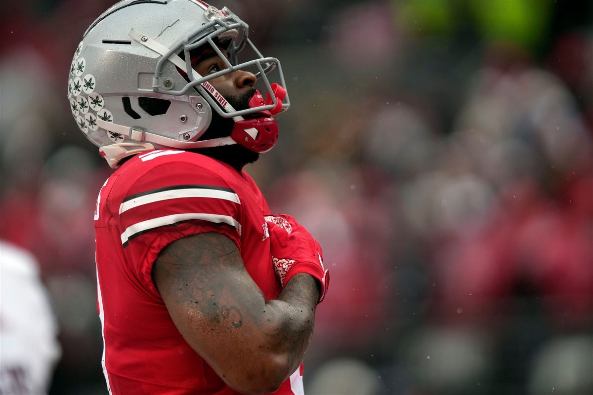 Miyan Williams injury update: Ohio State star running back carted off with  leg injury