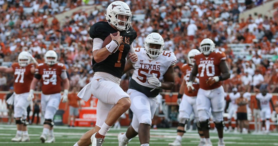 Nuggets from the Texas Longhorns' open fall camp practice on Tuesday night