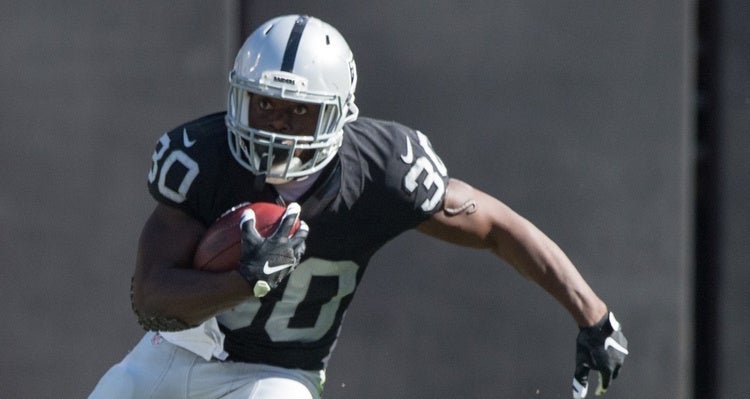 Las Vegas Raiders running back Jalen Richard (30) warms up wearing his My  Cause My Cleats before an NFL football game Sunday, Dec. 13, 2020, in Las  Vegas. (AP Photo/Isaac Brekken Stock