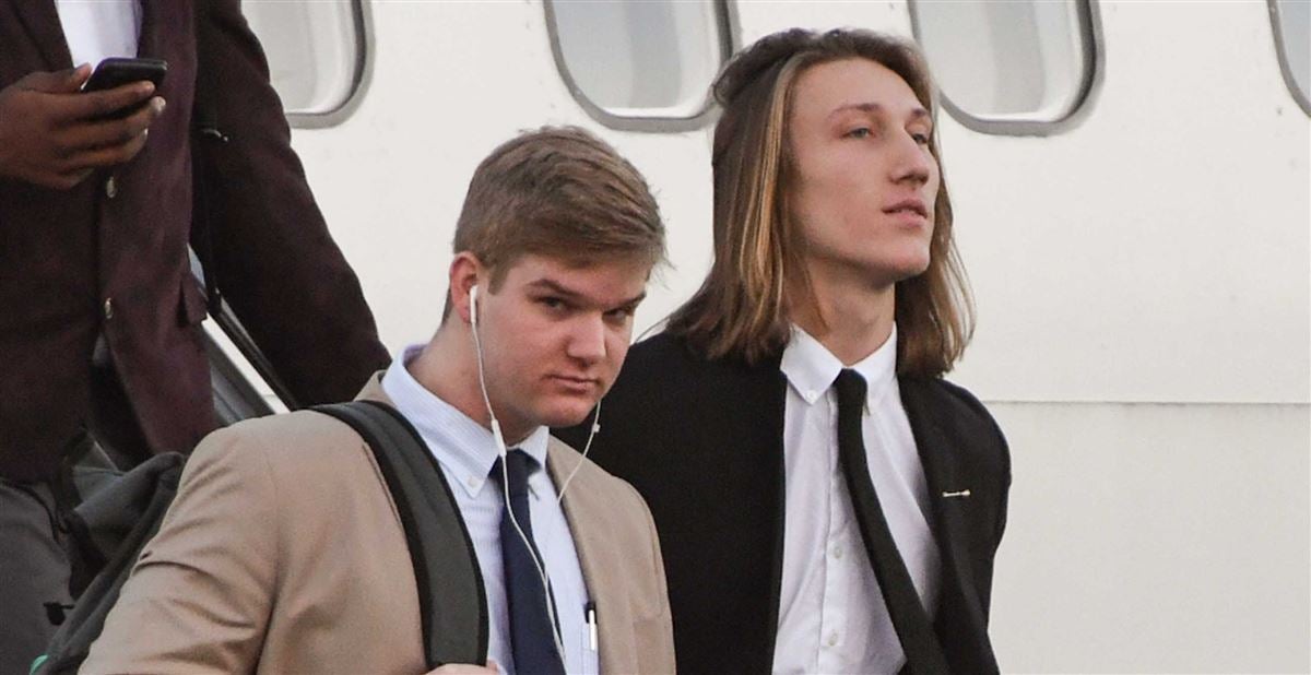 Trevor Lawrence reacts to Chase Brice winning Duke starting job