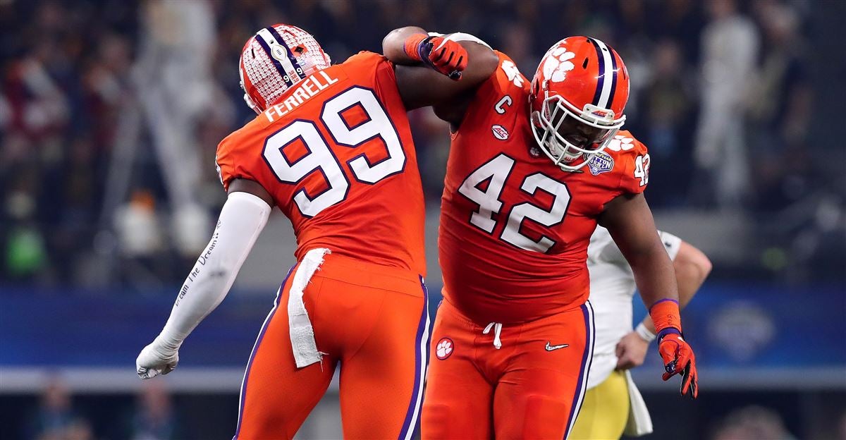 Men's Clemson Tigers #42 Christian Wilkins Orange ACC Six of the