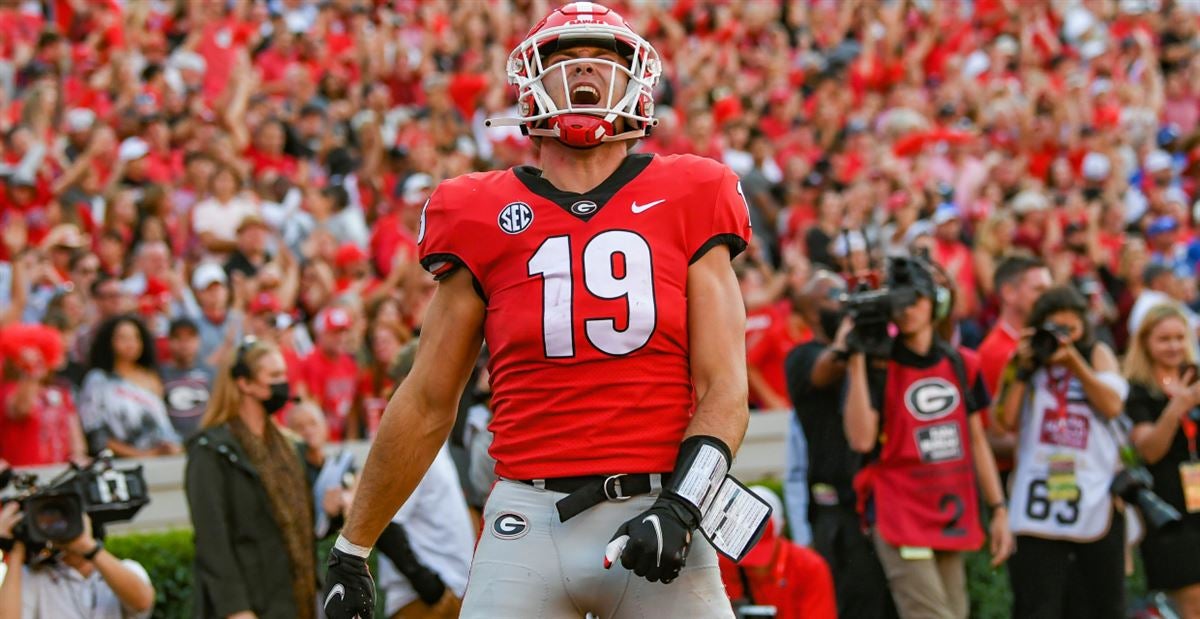 Men's Georgia Bulldogs #19 Brock Bowers College Football Jersey