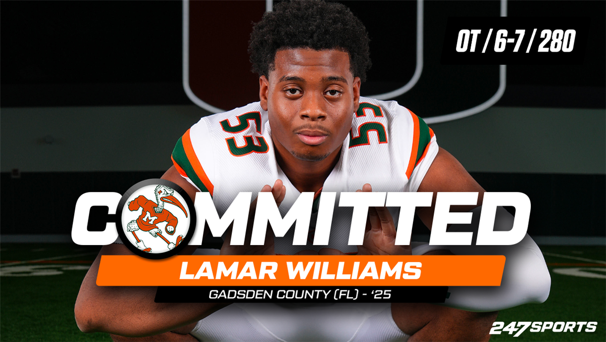 OL Lamar Williams commit to Miami after a pair of meetings over the last  week