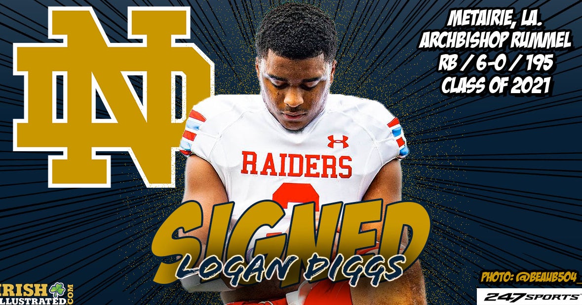 The returning Logan Diggs signed with Notre Dame