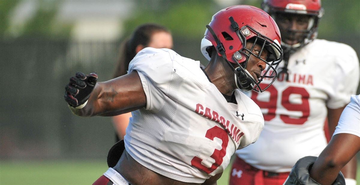 Youth South Carolina #3 Javon Kinlaw Red Stitch Jerseys - Javon Kinlaw  Jersey - South Carolina Jersey 