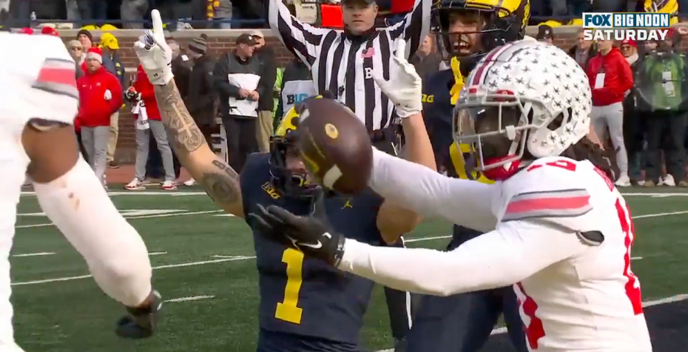 Michigan leads Ohio State after Roman Wilson's disputed touchdown