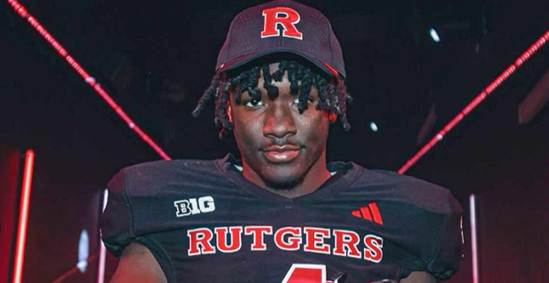 Rutgers football commit Michael Clayton reacts to receiving fourth star