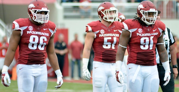 Arkansas' Darius Philon, 'jacked to get out there,' performs well