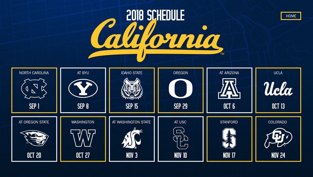 Cal Releases 2018 Football Schedule