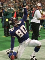 Vintage 90s Minnesota Vikings Pro Player Triple Threat Moss Carter