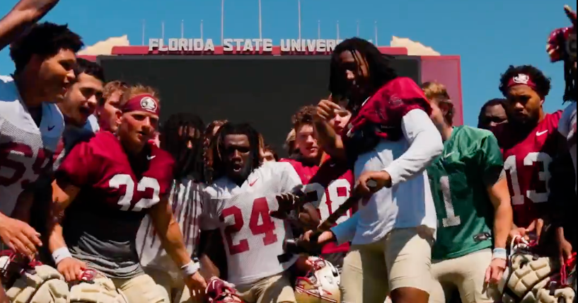 WATCH: A well-deserved breaking of the rock for FSU's veteran safety