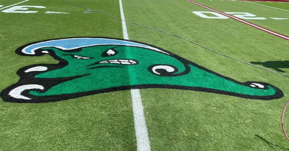 LOOK: Sooners ink Tulane's Angry Wave logo on Owen Field