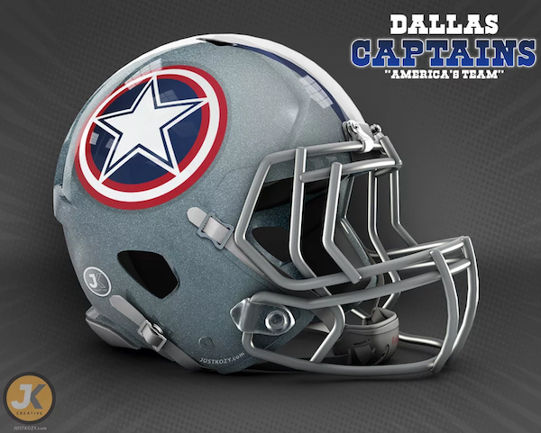 NFL helmets redesigned with Marvel characters