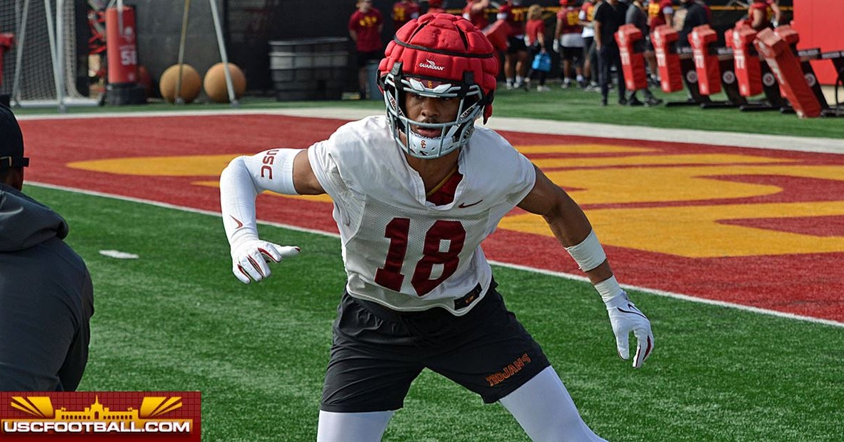 Watch: USC football's linebackers compete in speed drill