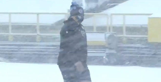 VIDEO: Ben Jones Barefoot Walk at Lambeau Field in Snow for Brother