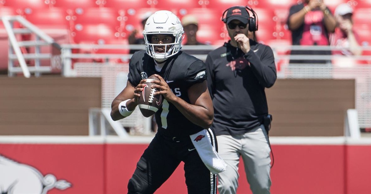 Arkansas QB KJ Jackson a 'better player' after battle with AJ Hill