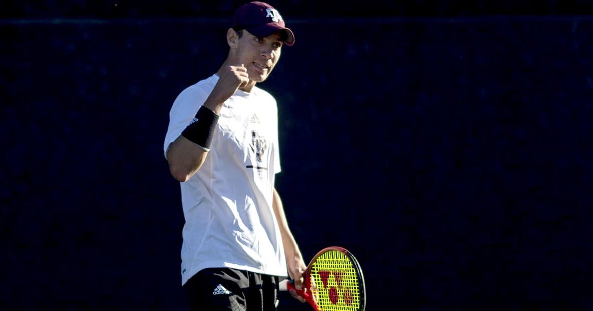 Giulio Perego of Texas A&M tennis named SEC Freshman of the Week