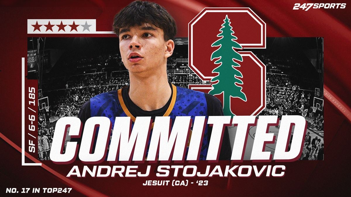 Andrej Stojakovic, son of Peja and the No. 17 prospect in 2023, picks Stanford