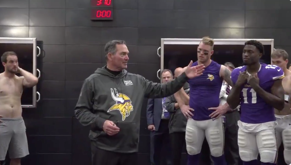 Mike Zimmer's Postgame Locker Speech After Beating the Arizona Cardinals