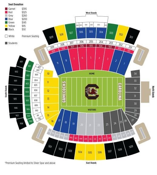 South Carolina Football Seating Chart