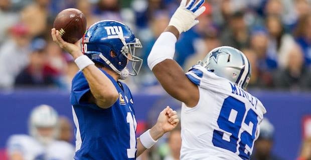 Dallas Cowboys defensive end Jeremy Mincey (92) in action in an