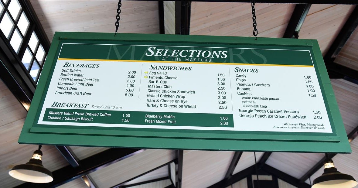 Masters selling a 'Taste of the Masters' food package