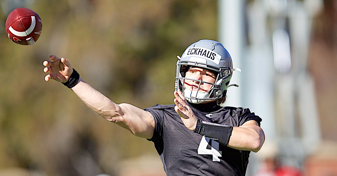 QB Zevi Eckhaus sharp as spring football kicks off at Washington State