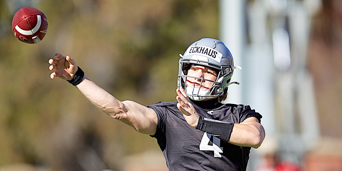 QB Zevi Eckhaus sharp as spring football kicks off at Washington State
