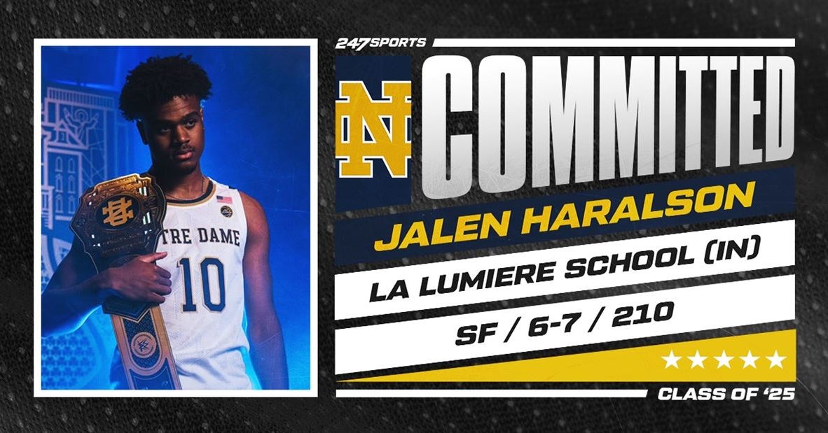 Five-star wing Jalen Haralson commits to Notre Dame basketball Five-star wing Jalen Haralson commits to Notre Dame basketball