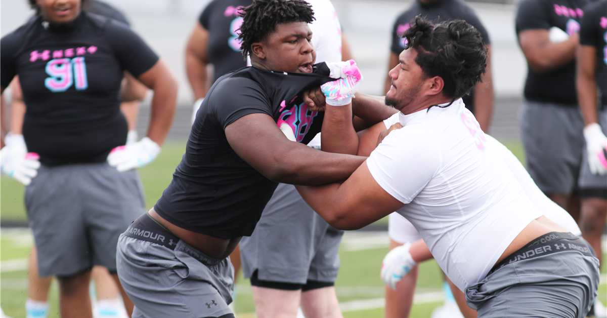 Under Armour Columbus: Alpha Dog Kellan Hall dominates talented trench group, trio of Buckeye commits impress