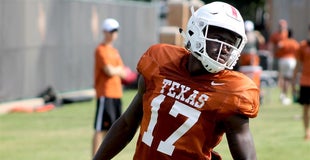 Longhorns getting Jamison work on both sides of the ball in camp Longhorns getting Jamison work on both sides of the ball in camp