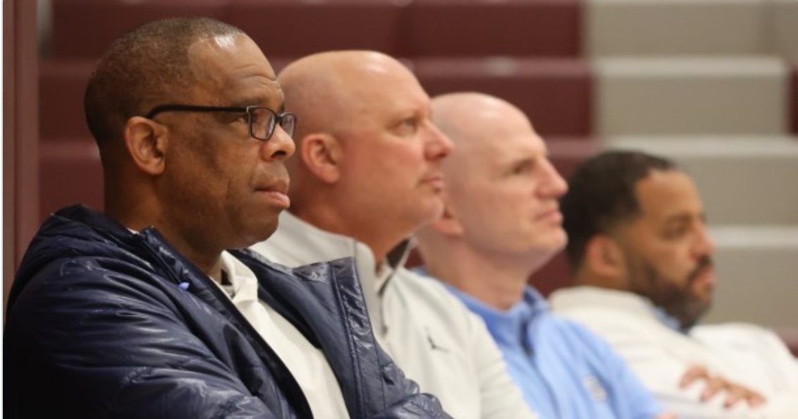 Entire UNC Basketball Staff Watches 5-Star Recruit Jarin Stevenson Entire UNC Basketball Staff Watches 5-Star Recruit Jarin Stevenson
