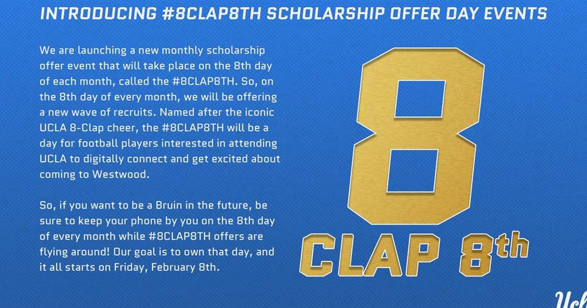 UCLA New Recruiting Gimmick: 8Clap 8th