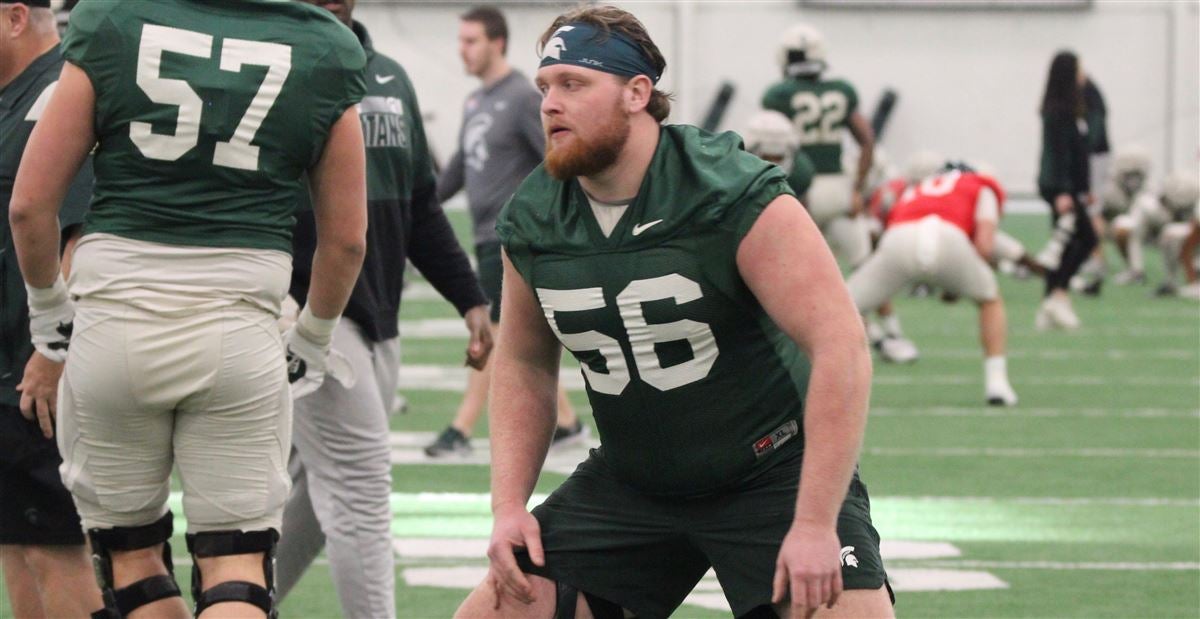 Michigan State offensive guard Kevin Jarvis is a road dog