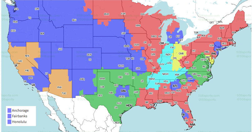 TV coverage map released for Titans vs. Colts