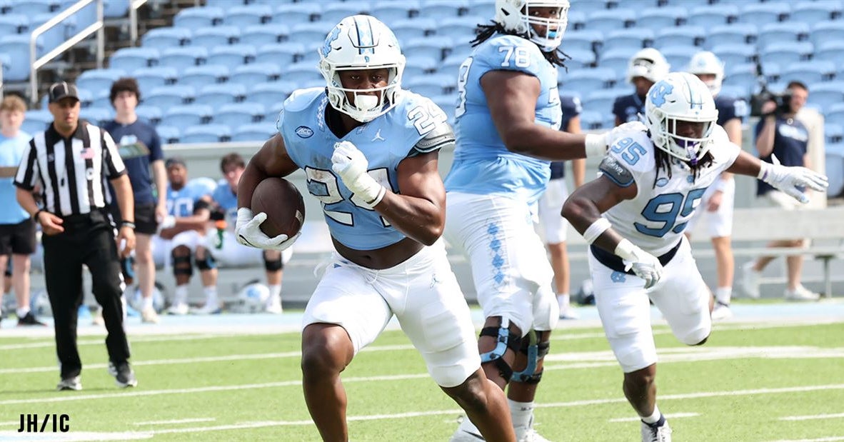 UNC Football Solidifying Downhill Running Style With Darwin Barlow, Davion Gause