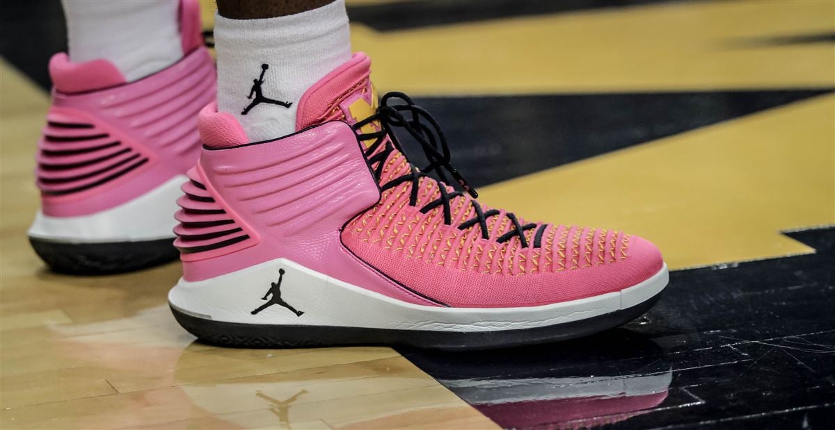 michigan basketball shoes pink