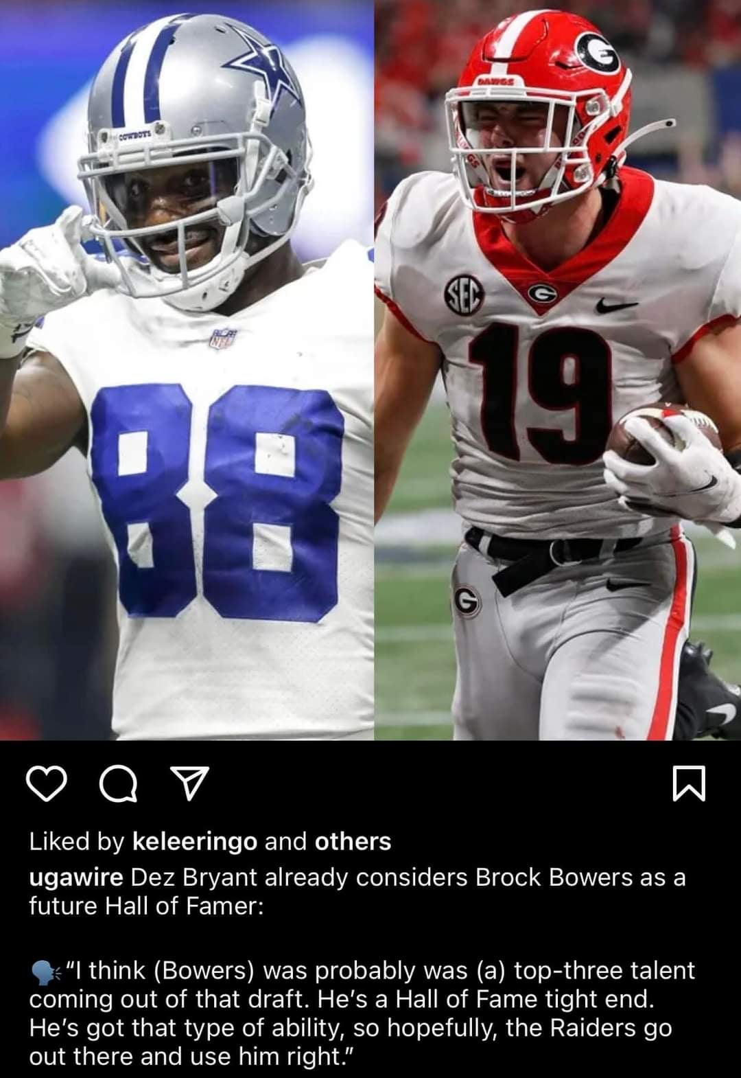 Dez Bryant on Brock Bowers