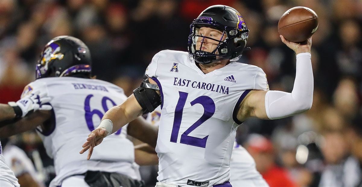 East Carolina Pirates quarterback Holton Ahlers (12) during the NCAA  college football game between Tulane and