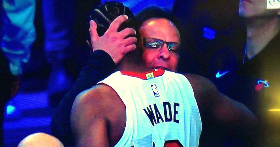 Look: Tom Crean hugs Dwyane Wade after final NBA game