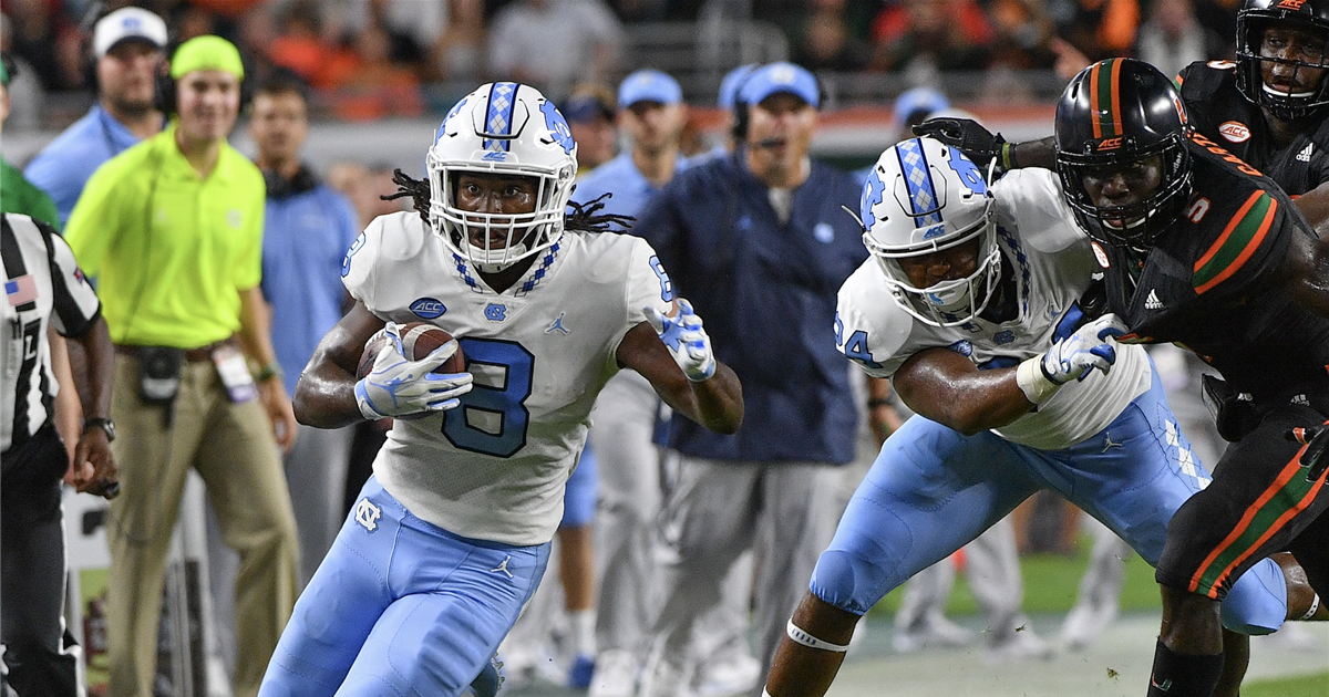 Michael Carter recalls UNC's dominant rushing effort vs. Miami Tar