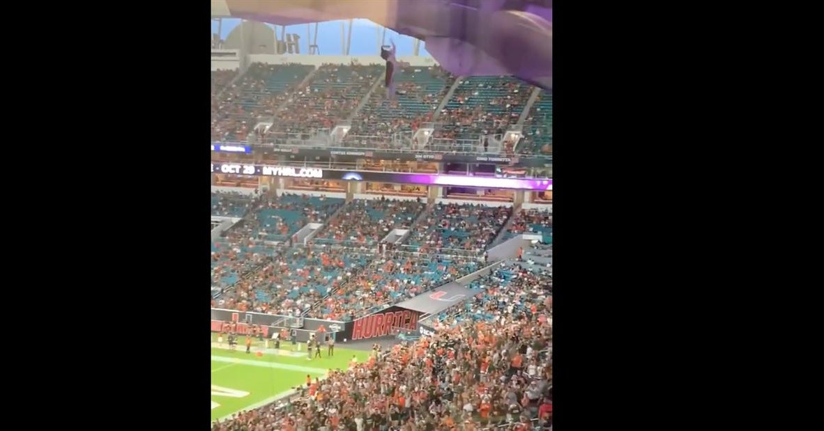 Miami Football: Cat falls from upper deck, caught by fans during Hurricanes' home-opener 