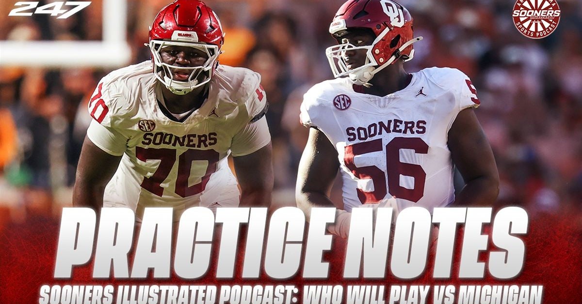 Who will start for Oklahoma on the offensive line against Michigan?
